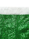 Green and White Faux Fur Christmas Dress 4