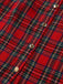Red Green Plaid Long Sleeve Maxi Dress 4