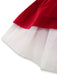 Faux Fur Belted Christmas Long Sleeve Dress 3
