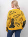 [Plus Size] 1960s Knitted Animal Picture Solid Sweater