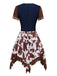 1940s Western Cowgirl Costume Dress With Whip
