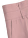 Pink 1950s High Waist Solid Pants