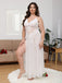 [Plus Size] 1930s Mesh Lace Suspenders Slit Nightgown