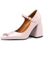 Vintage Bow Strap Point Toe Chunky Heels