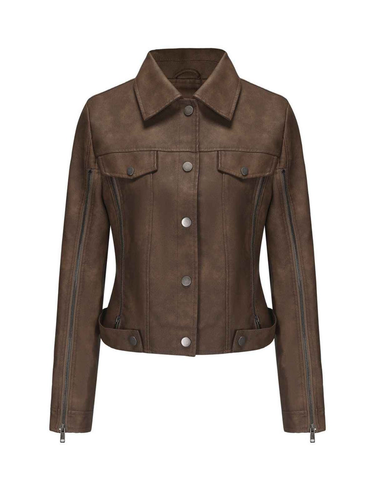 1960s Leather Multi-Zip Moto Jacket