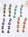 Rhinestone 2026 Colorful New Year's Drop Dangle Earrings