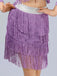 1920s Fringe Solid Elastic Waist Skirt