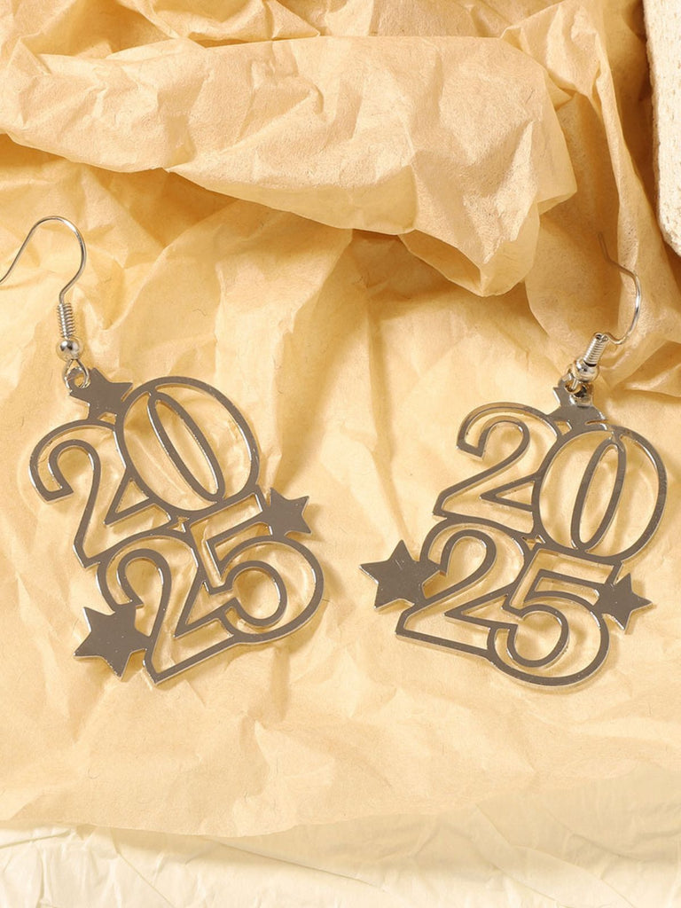 Hollow Numbers 2025 New Year's Eve Earrings