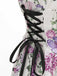 1950s Strap Floral Butterflies Lace-Up Corset Dress