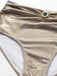 5PCS Gold 1980s Bejeweled Metallic Egyptian-Inspired Bikini Set