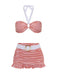 Retro Red Plaid Halter Bikini Set