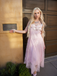 Pink 1940s Floral Lace Spaghetti-Strap Maxi Dress
