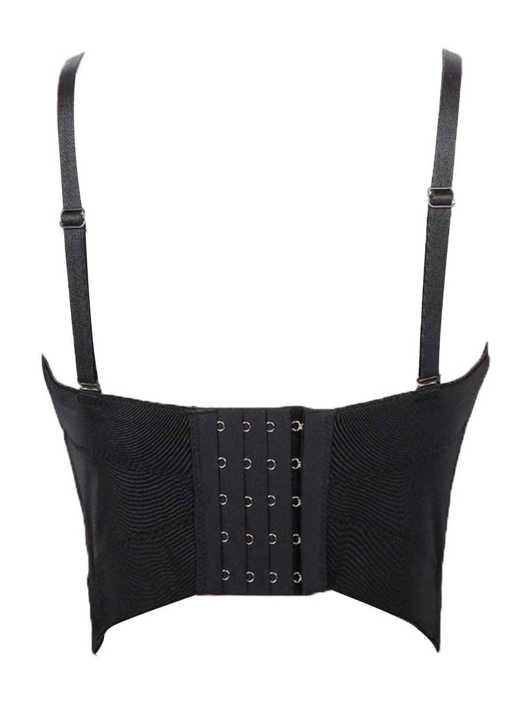 1970s Rhinestone Pearl Spaghetti Strap Corset Top