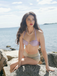 Lavender 1970s Mermaid Shell Halter Bikini Set