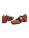 Ballet-Inspired Bungee Leather Chunky Heel Shoes