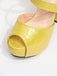 Vintage Valentine's Day PU Leather Chunky High Heels