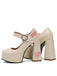 Vintage Heart Cut-Outs & Buckle Mary Jane High Heel Shoes