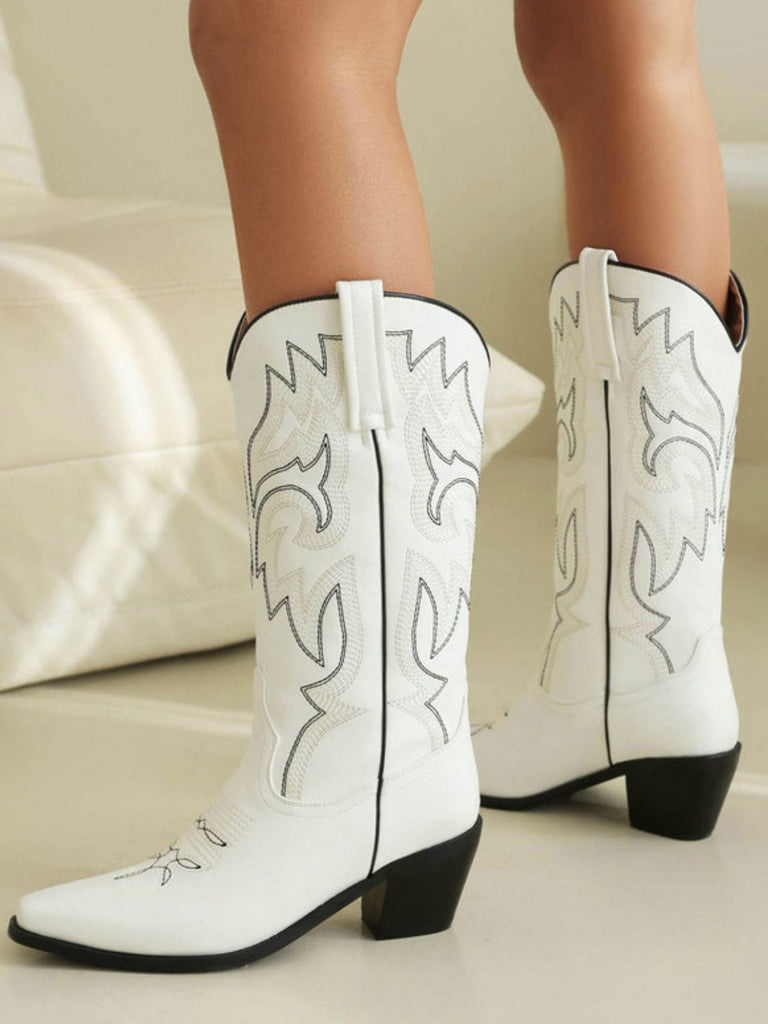 Vintage Embroidered Western Cowboy Boots