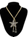 Conch Starfish Pendant Leather Cord Necklace
