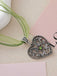 Vintage Ribbon Heart Flower Necklace