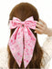 Valentine's Day Heart Print Bow Hairpin