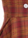 1950s Peter Pan Collar Plaid Swing Dress