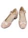 Floral Jacquard Pearl Mary Jane High Heels