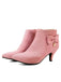 Stiletto Heel Pointed Suede Ankle High Heels