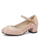 Floral Jacquard Pearl Mary Jane High Heels
