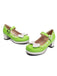 Chunky Heel Two Tone Bow Marry Jane Shoes