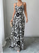 1970s Floral Boho Style Suspender Jumpsuit