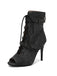 Vintage Denim Peep Toe Stiletto Heel Shoes