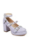 Punk Cross Buckle Ankle Strap Chunky High Heels