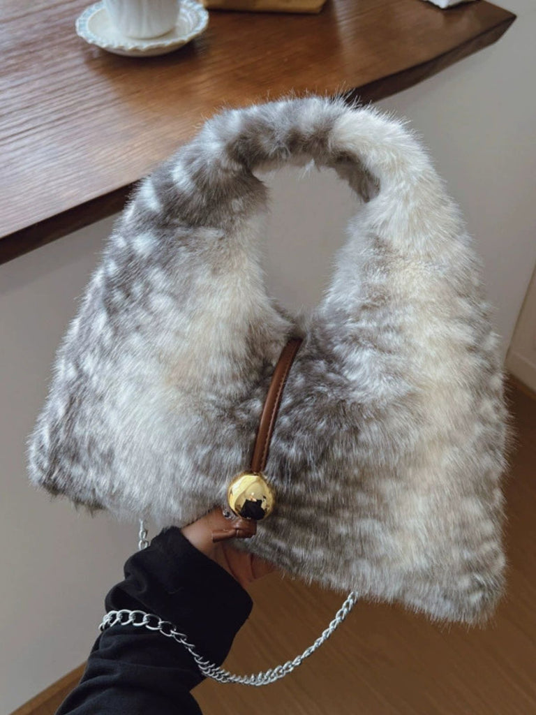 Retro Deer Style Bell Faux Fur Bag