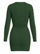 1960s Cable Knit  Long Sleeves Dress