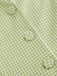 Green 1960s V-Neck Houndstooth Sleeveless Dress