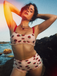 1950s Lace Strawberry Cami Tankini Set