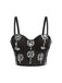 1970s Slip Crystal Cropped Bustier Top