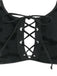 Black 1980s Strap Bat Mesh Gothic Bikini Set