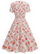 1950s Vintage Floral Swing Dress