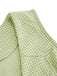 Green 1960s V-Neck Houndstooth Sleeveless Dress