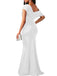 1930s Off-Shoulder Bodycon Maxi Dress