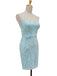 1920s Solid Sequin Spaghetti Strap Backless Dress