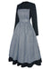 Black 1950s Sound Of Music Maria Striped Dress