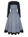 Black 1950s Sound Of Music Maria Striped Dress