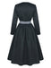 Black 1950s Sound Of Music Maria Striped Dress