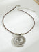Conch Starfish Pendant Leather Cord Necklace