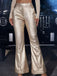 1970s Metallic High-Waist Flared Pants