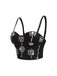 1970s Slip Crystal Cropped Bustier Top