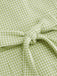 Green 1960s V-Neck Houndstooth Sleeveless Dress